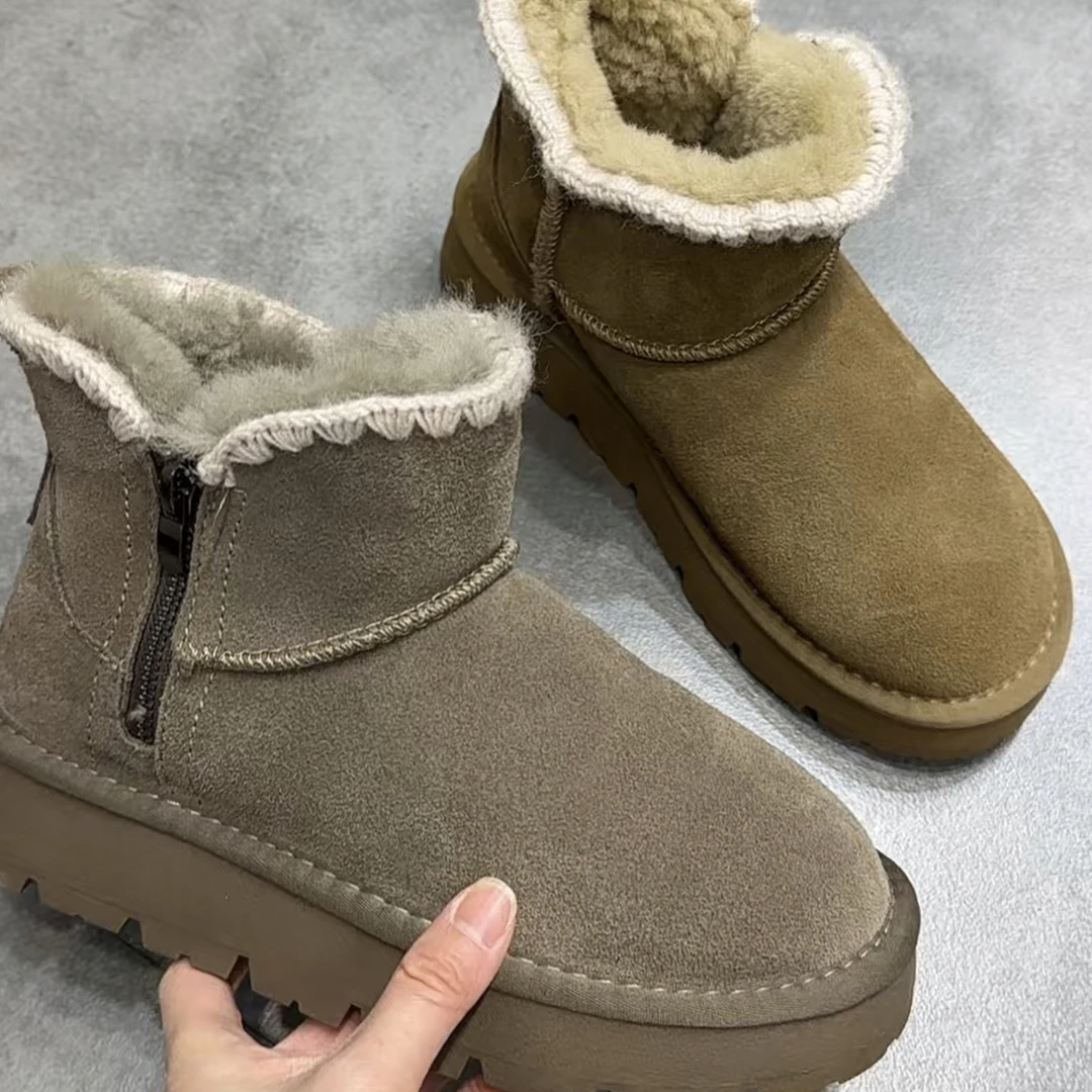 雪地靴一脚蹬保暖圆头时尚雪地靴冬季