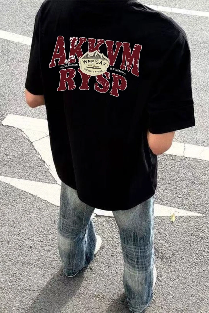 100%纯棉重磅潮牌半袖星星短袖潮牌夏季新款男女同款情侣款帅气款