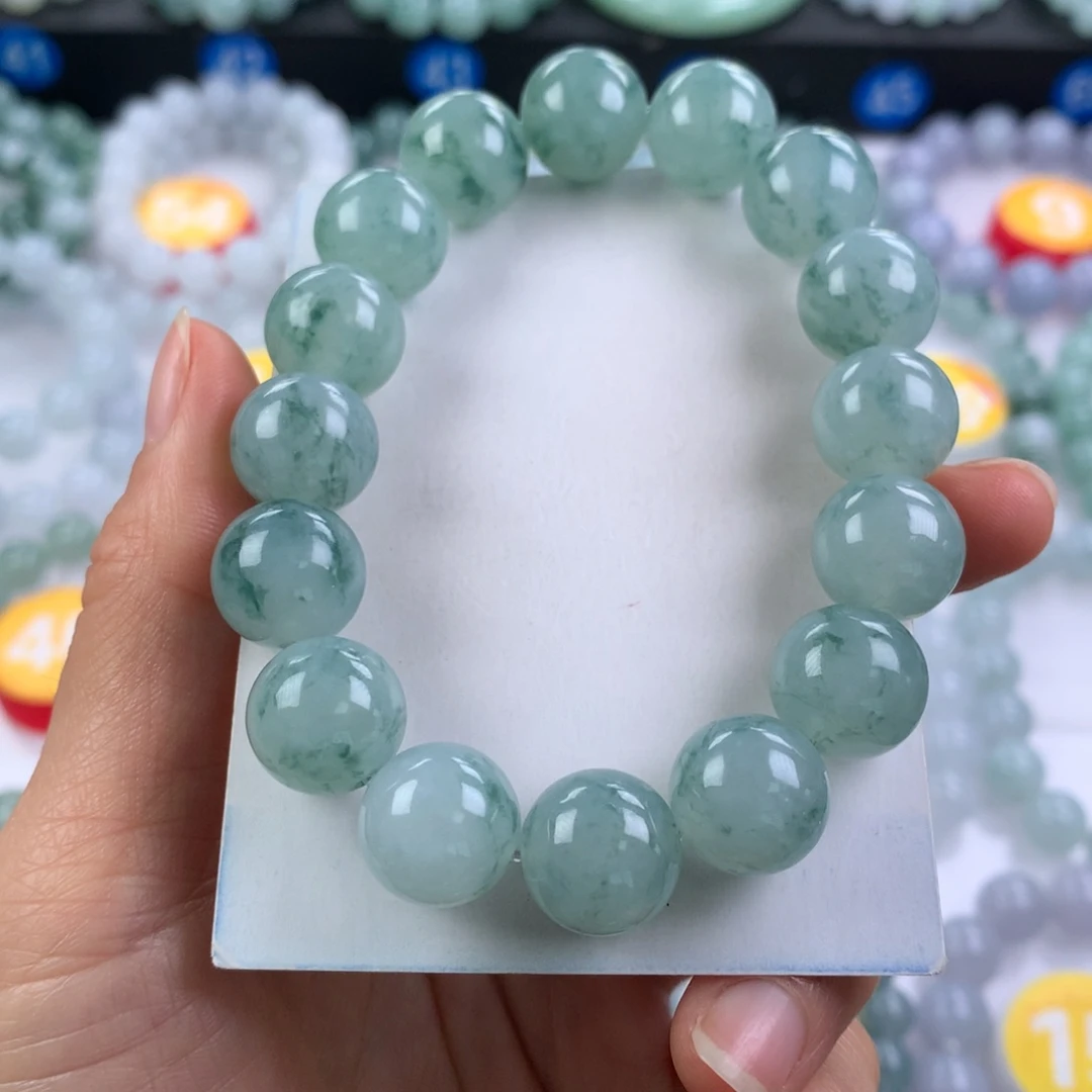 翡翠未镶嵌手链卡13.6