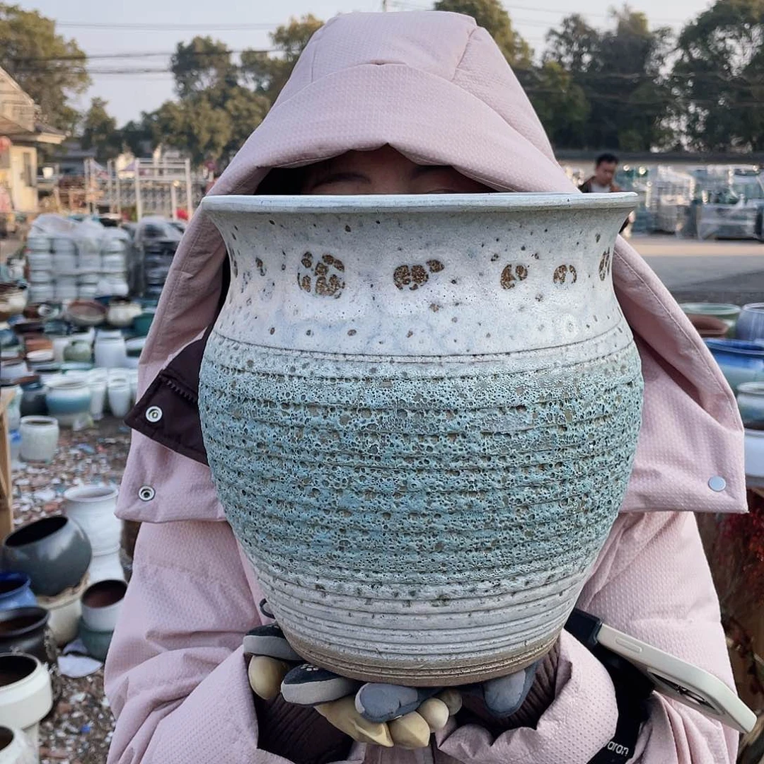 红陶王嫂花盆直播0224-五大蓝泡