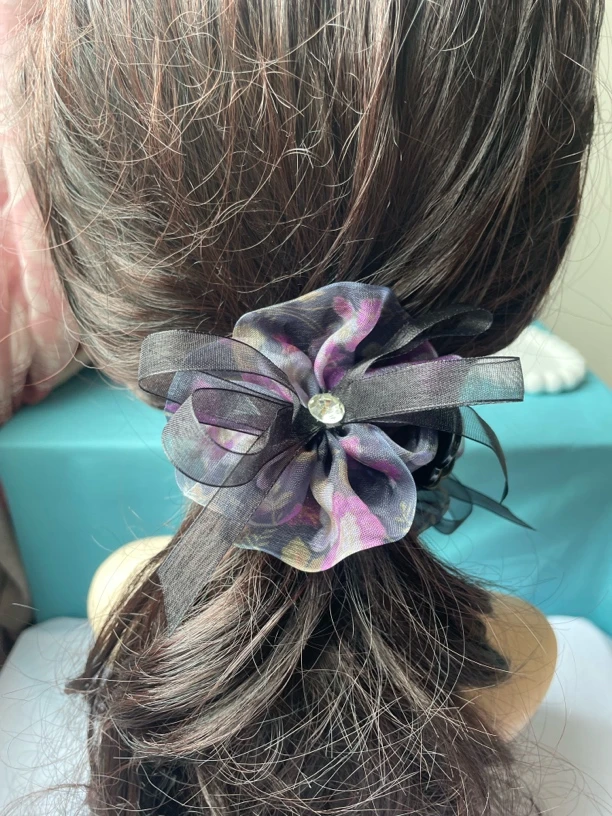 法式韩版丸子抓夹发夹头饰夹子网红发卡女紫色原创设计气质仙女风