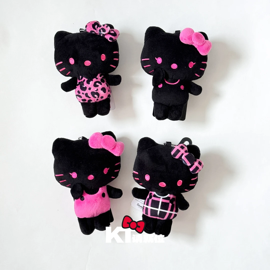 【黑粉kitty】avail联名款粉色豹纹蝴蝶结背带裤条纹日版三丽鸥挂件