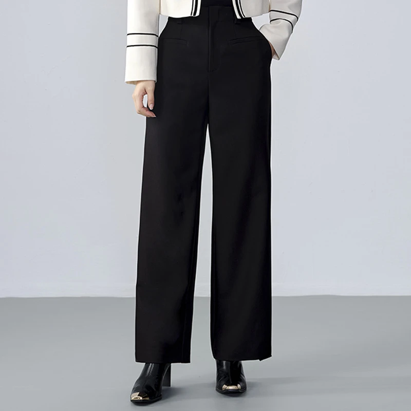 【小花专属】商场同款春秋新品流畅H型直筒阔腿裤N131B41101
