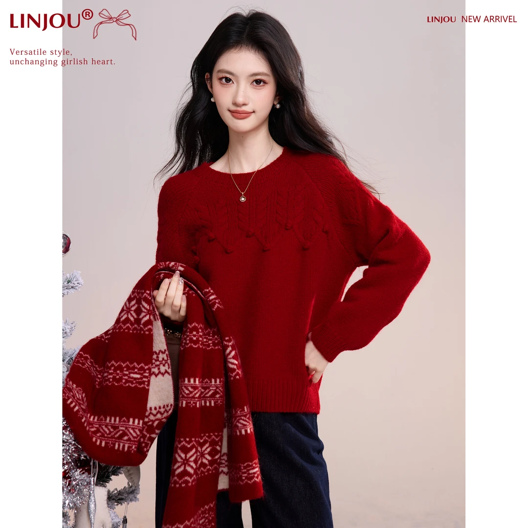 玲玖《柔红韵织》【11.27晚八点上新限时三天9折】05715毛衣