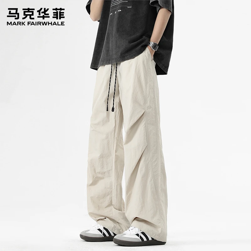 马克华菲休闲裤男2025新款情侣薄款速干百搭宽松直筒裤子男款夏季