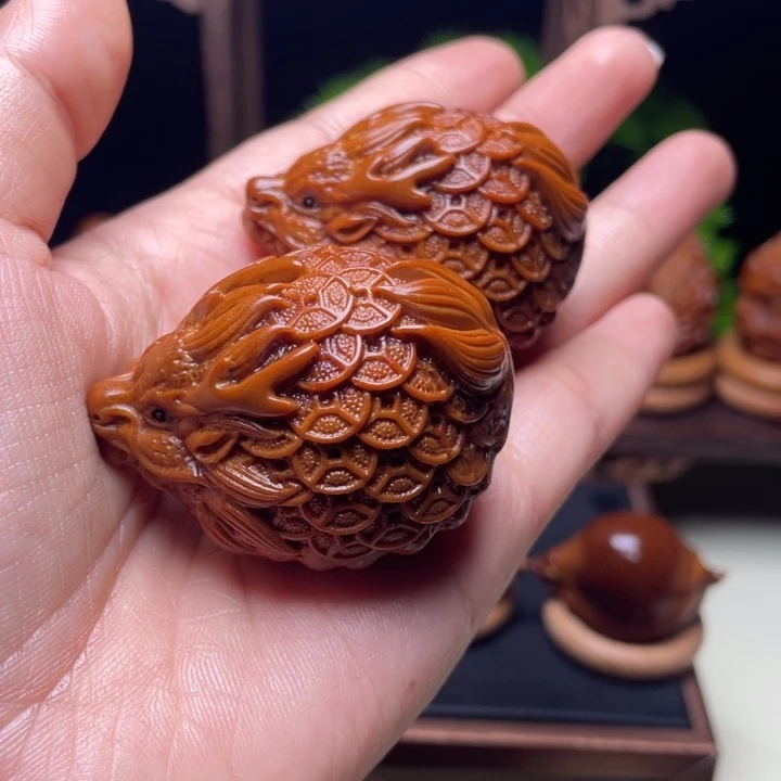吊坠橄榄核金币龙龟手球3.7