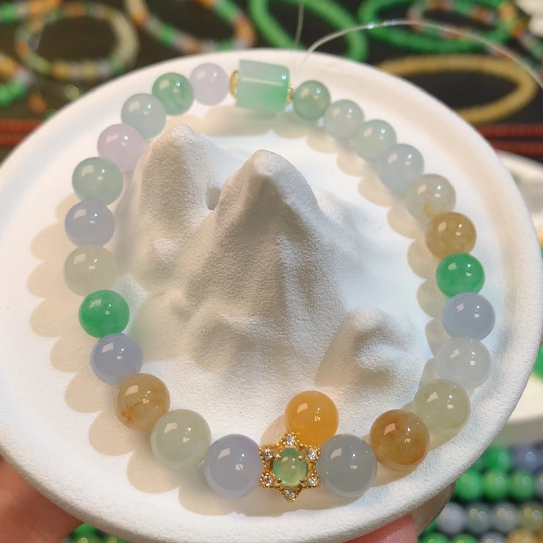 翡翠散珠冰胶水润多宝 赠送芬达黄珠珠一颗
