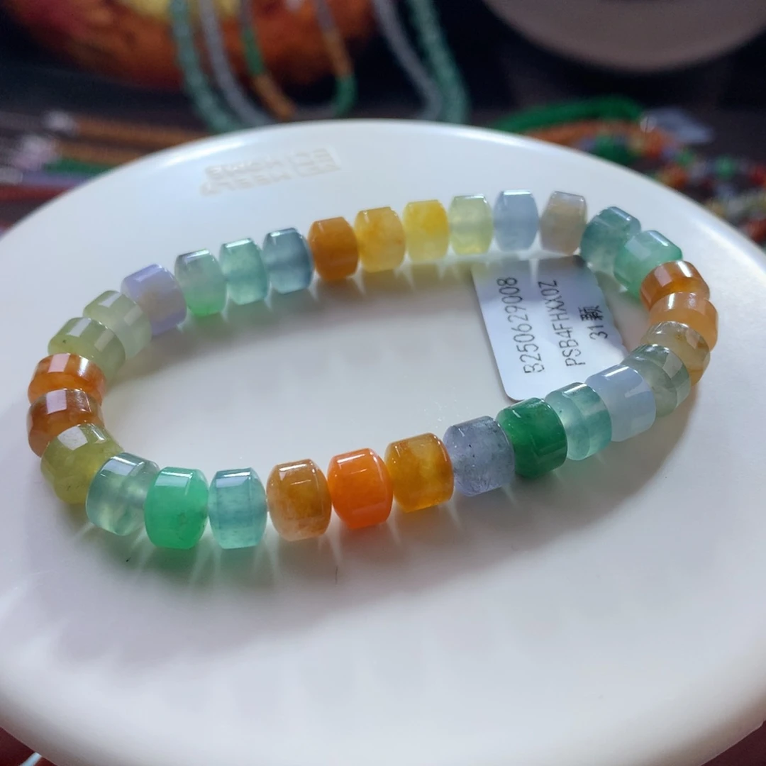未镶嵌手链翡翠热门大漏*糖果缤纷卡7～7.60+