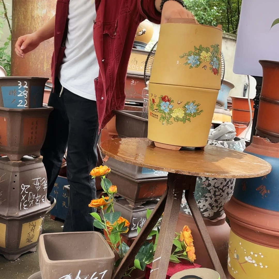 花开富贵小号一对花盆花盆花盆