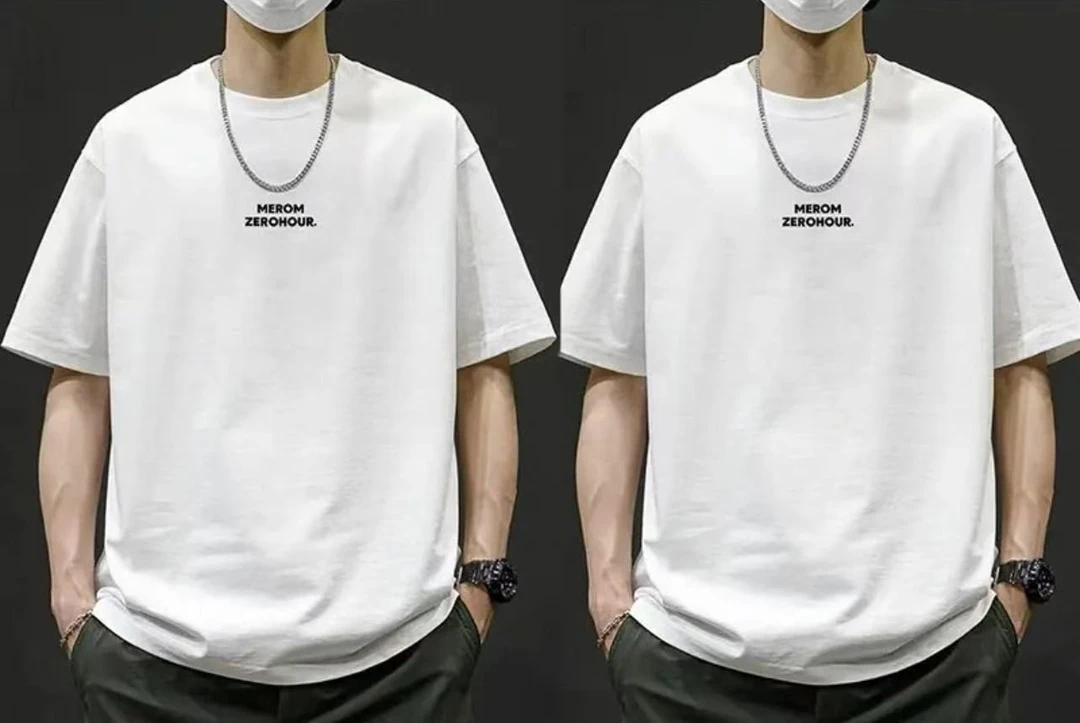 T恤纯棉百搭情侣夏季宽松印花圆领--前胸MER