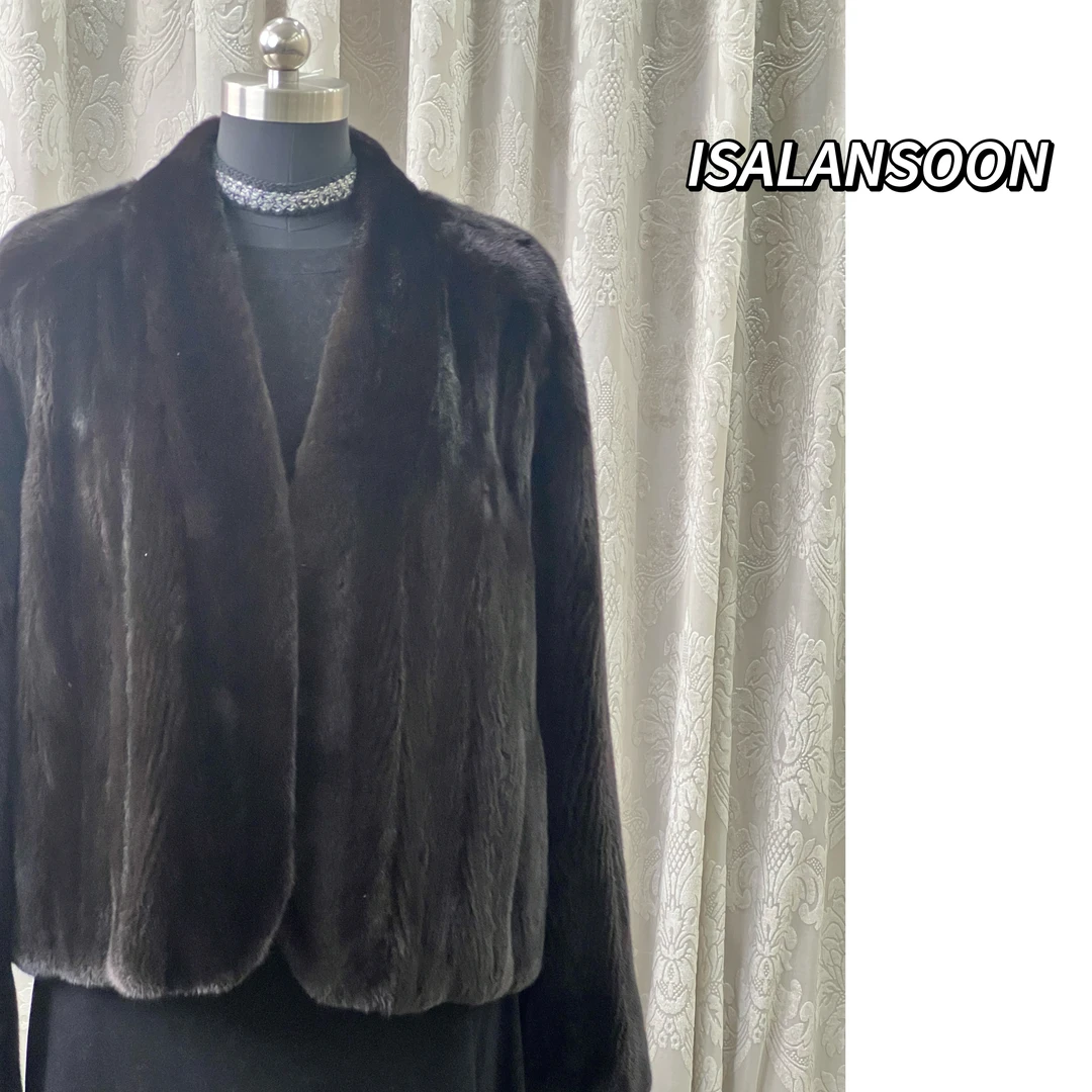 ISALANSOON “女神降临 ”进口宝嘉美分刀工艺水貂外套