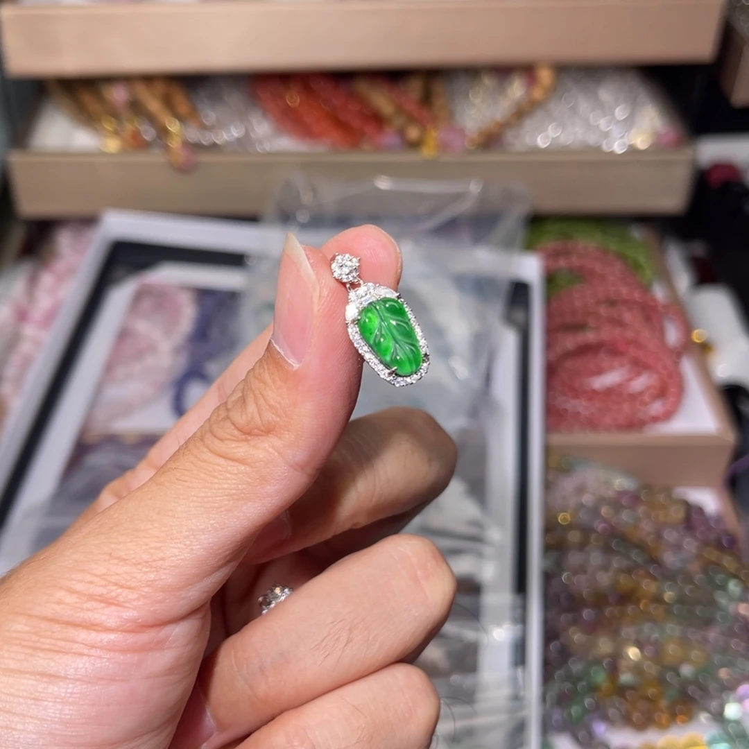 水晶手链银S925镶嵌蓝翡008