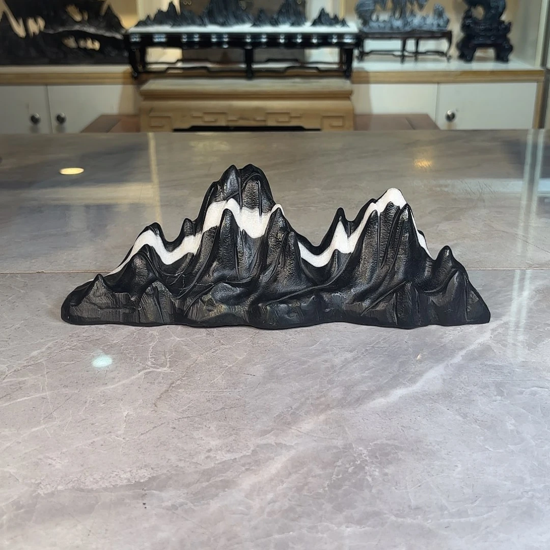 草***狼灵璧石手工雕刻奇石摆件