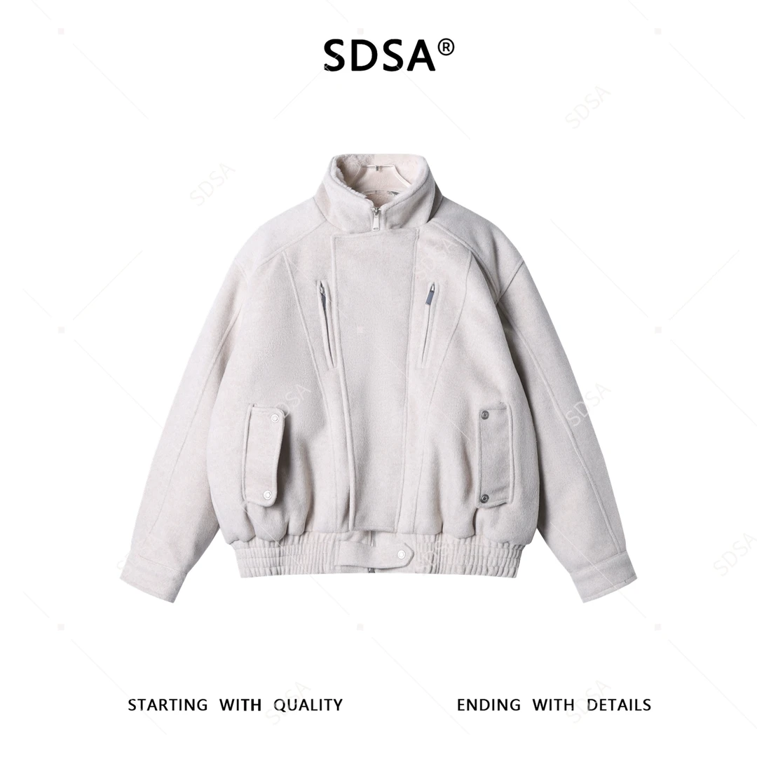 SDSA男士秋冬新款痞帅男装韩版复古立领羽绒服外套保暖百搭简约