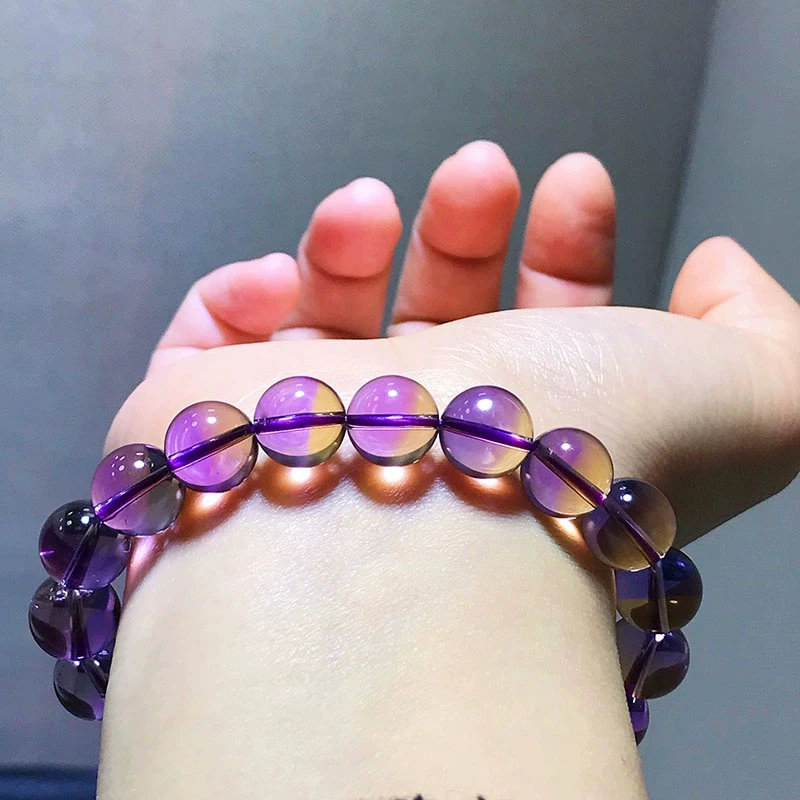 非金属莫桑石手链 紫色水晶手链男女通紫水晶手链用精美手链手串