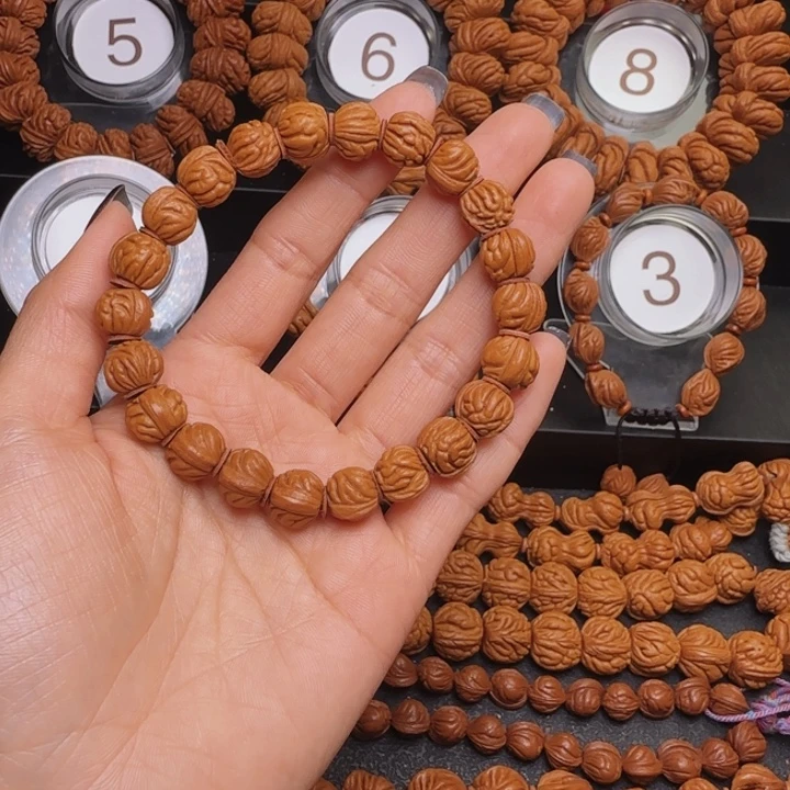 神***话桃核手串金豆手串