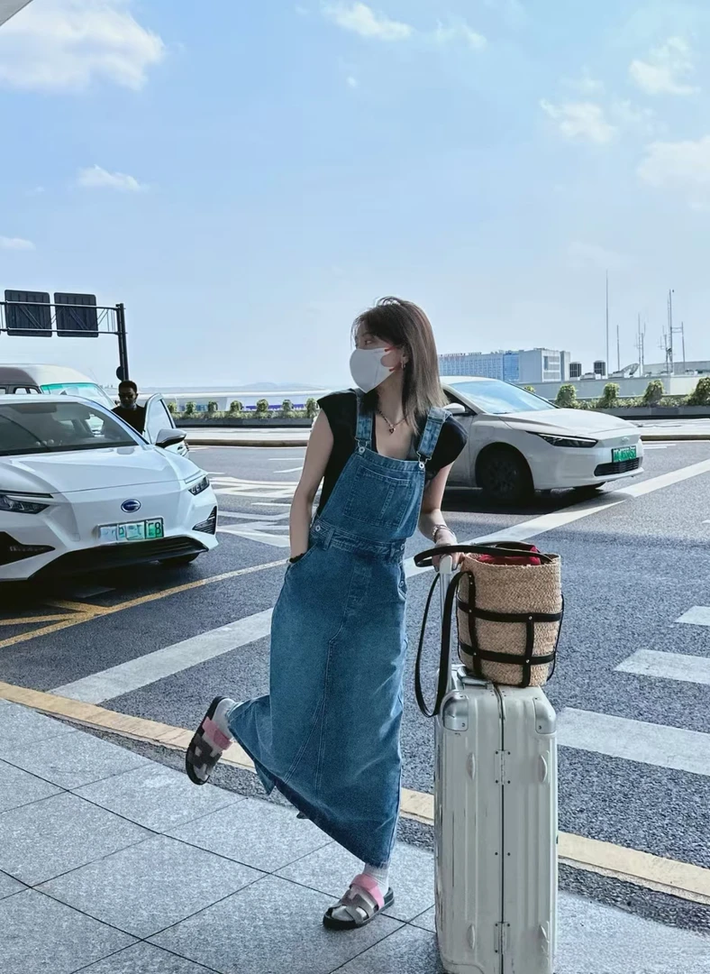 25年春夏时尚休闲百搭背带牛仔长裤 牛仔裙直播间看款下单