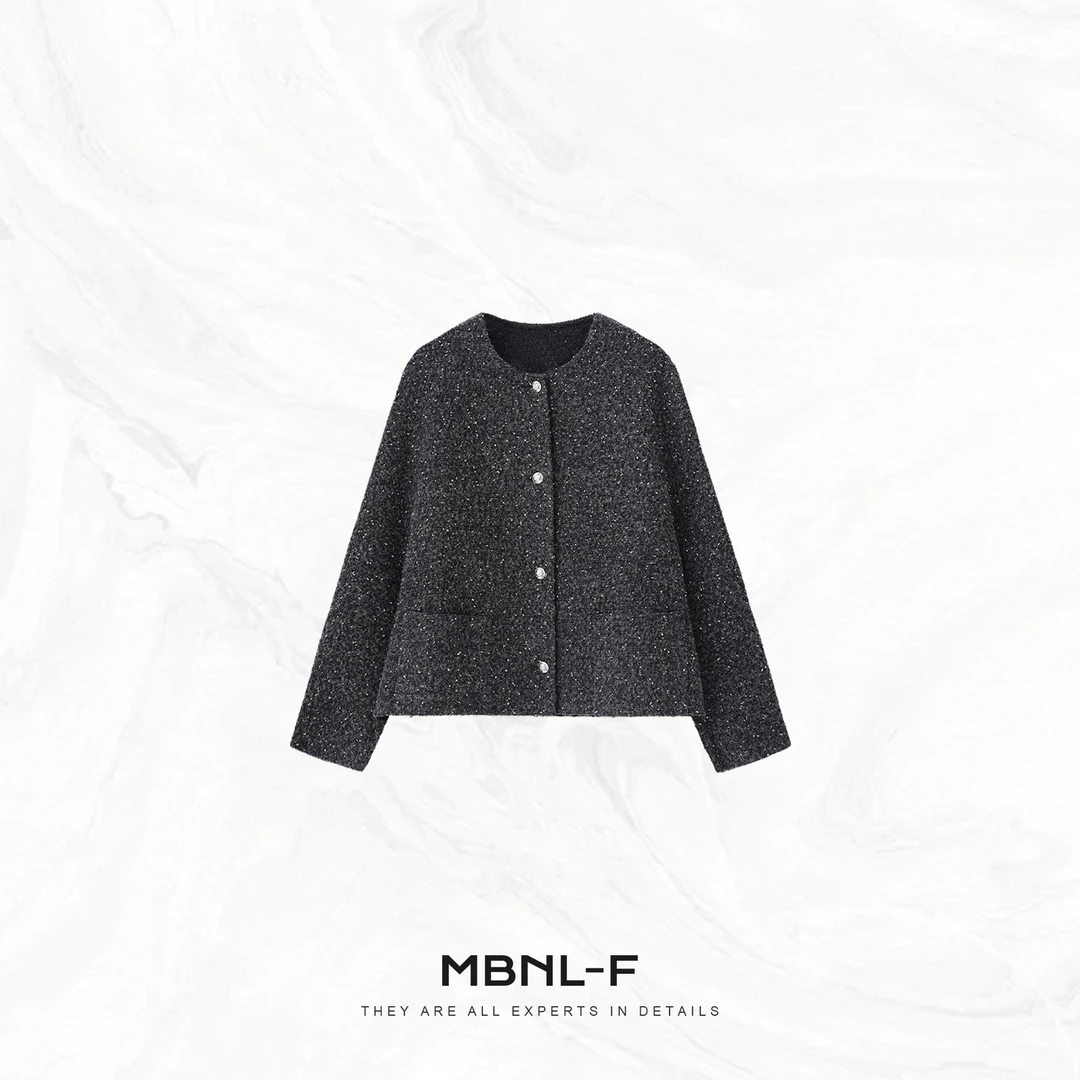 MBNL-F "苏力小香" 羊驼毛绵羊毛混纺小香风外套 秦磊XM-XWT5651