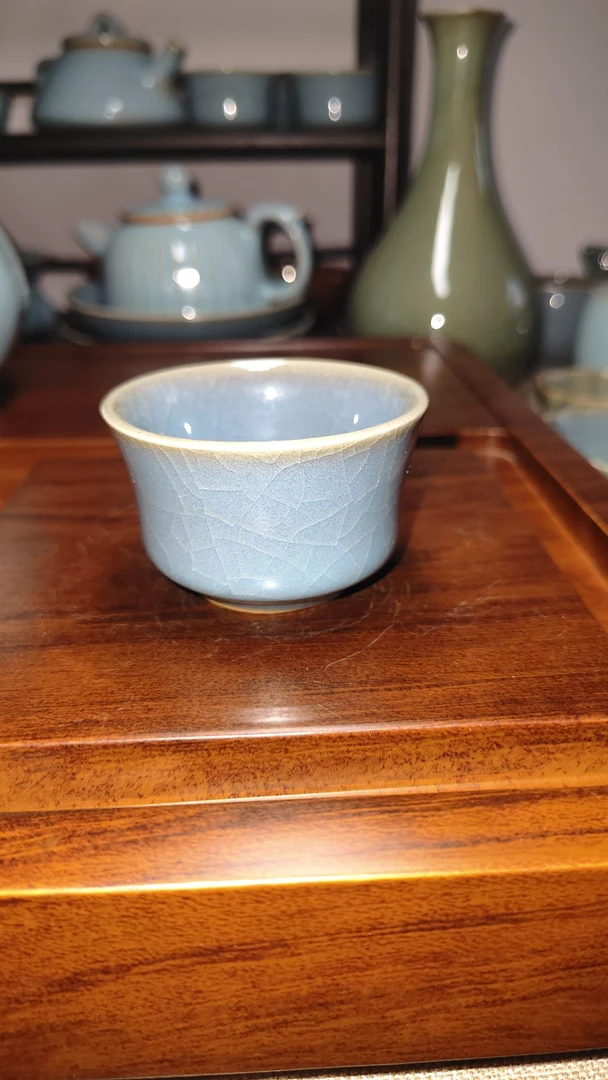 天蓝釉  马蹄杯 非遗传承