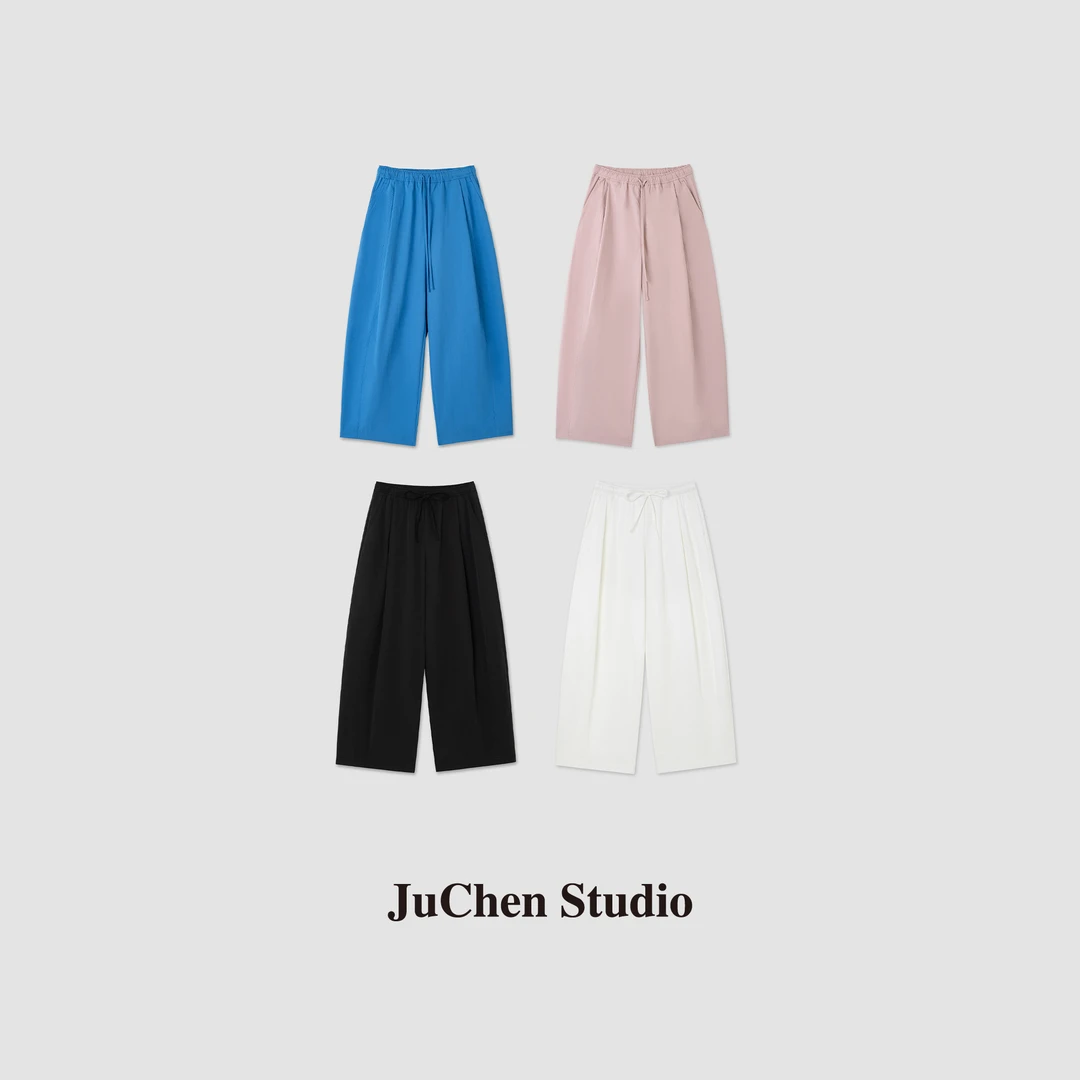 上瘾系列 舒柔特纯色Baggy微弧茧型夏日轻量直筒裤 SS044149