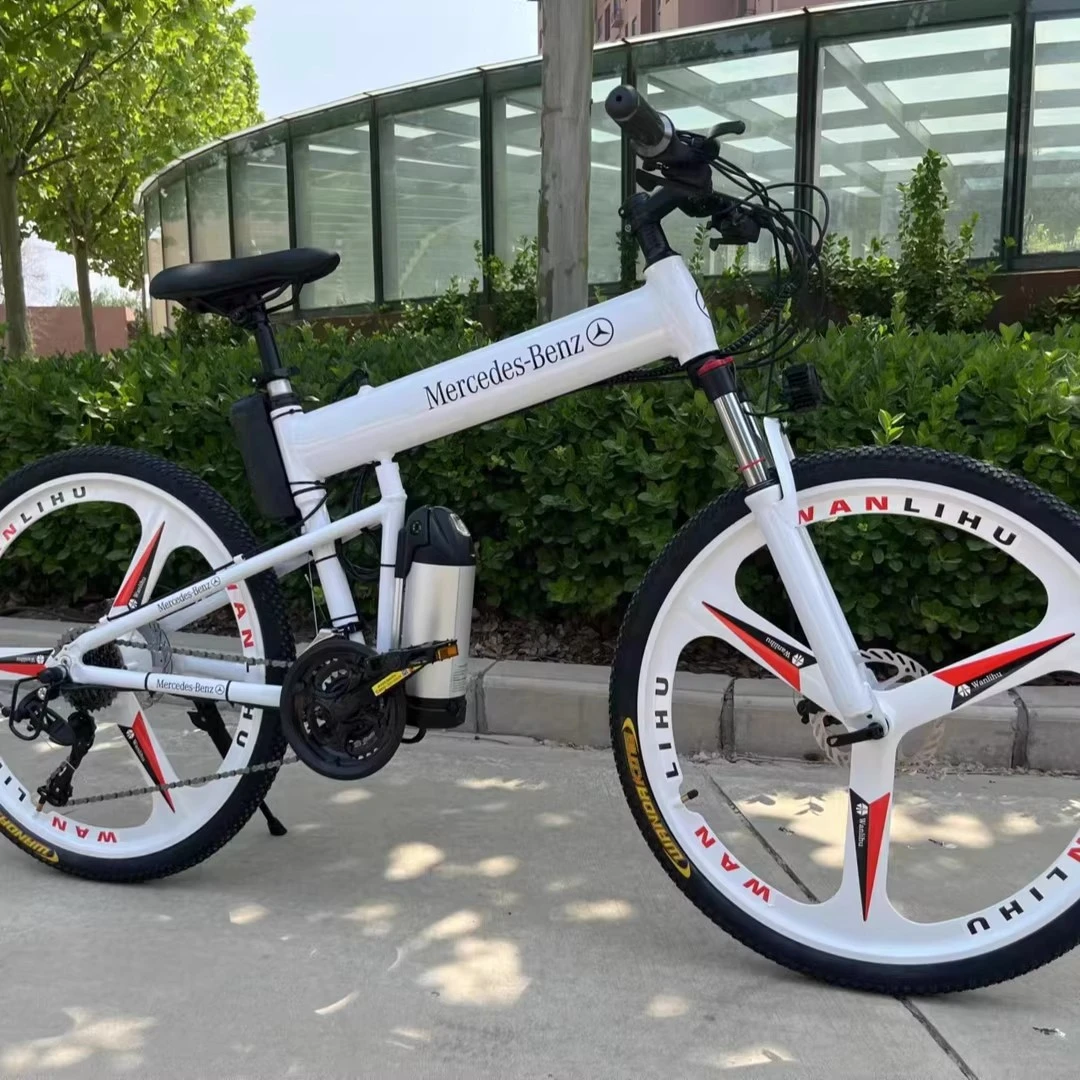 梅赛德斯锂电双臂震三合一体折叠自行车公路越野通勤变速27速