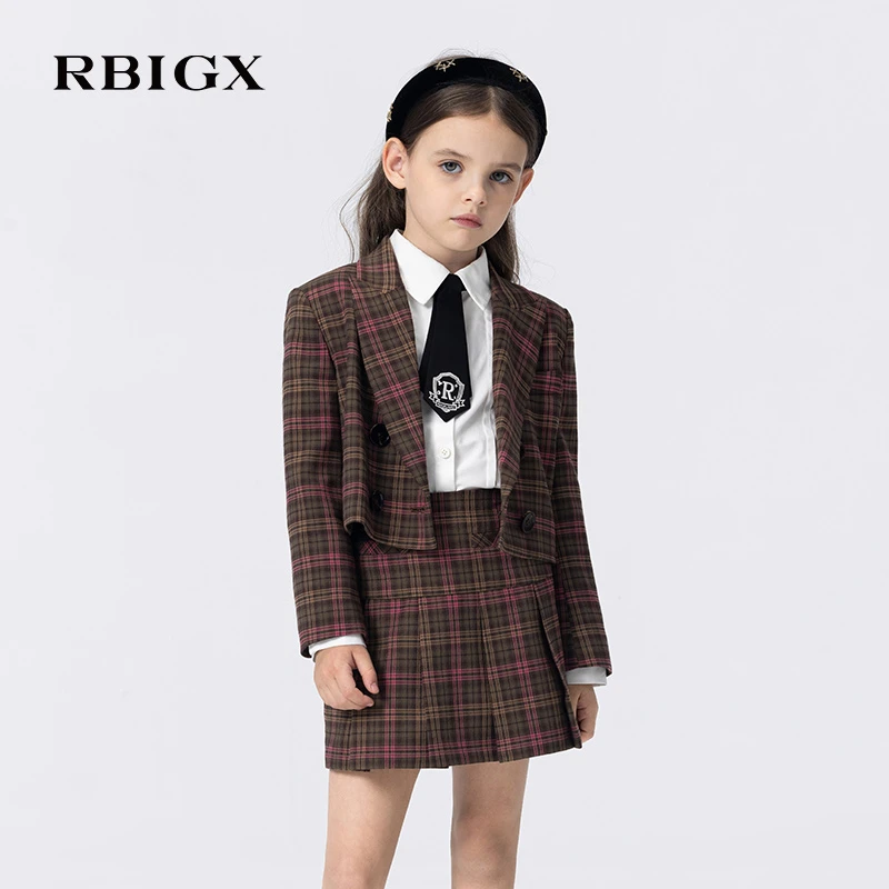 RBIGX瑞比克童装秋季新款西服翻领外套XF4CR2226