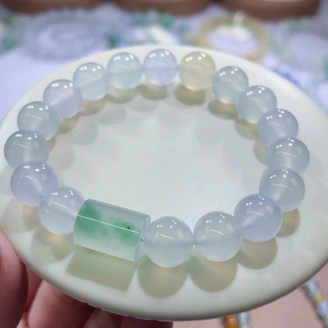 未镶嵌手链翡翠高冰胶幻彩卡10