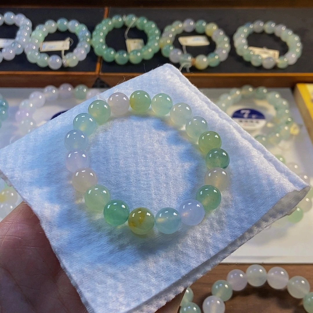 定制翡翠未镶嵌翡翠手串卡9.8