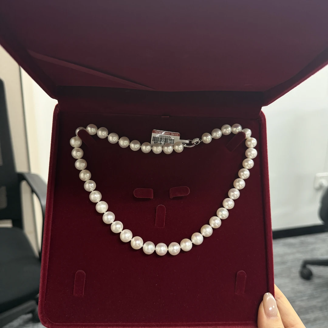 【2025蛇么都顺】S925银淡水无核珍珠全珠链10-11mm左右强光