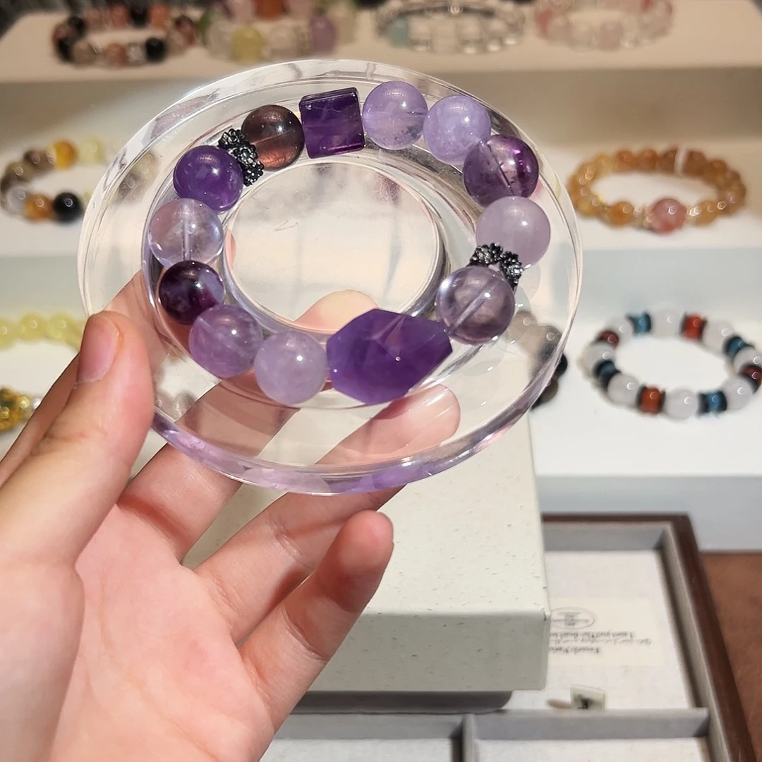 合金手链烟晶紫霸