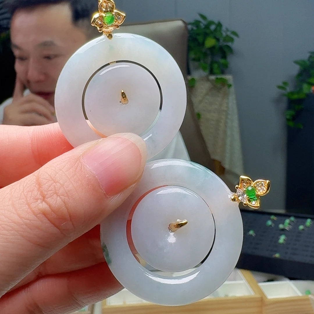 翡翠银S925镶嵌吊坠(不含链)多样性发货其一