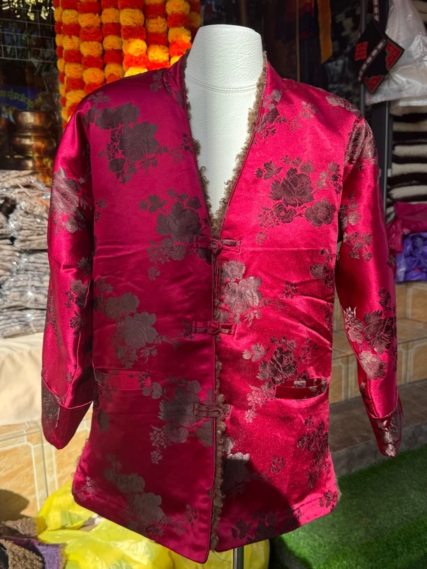 福利款领子没毛的红色