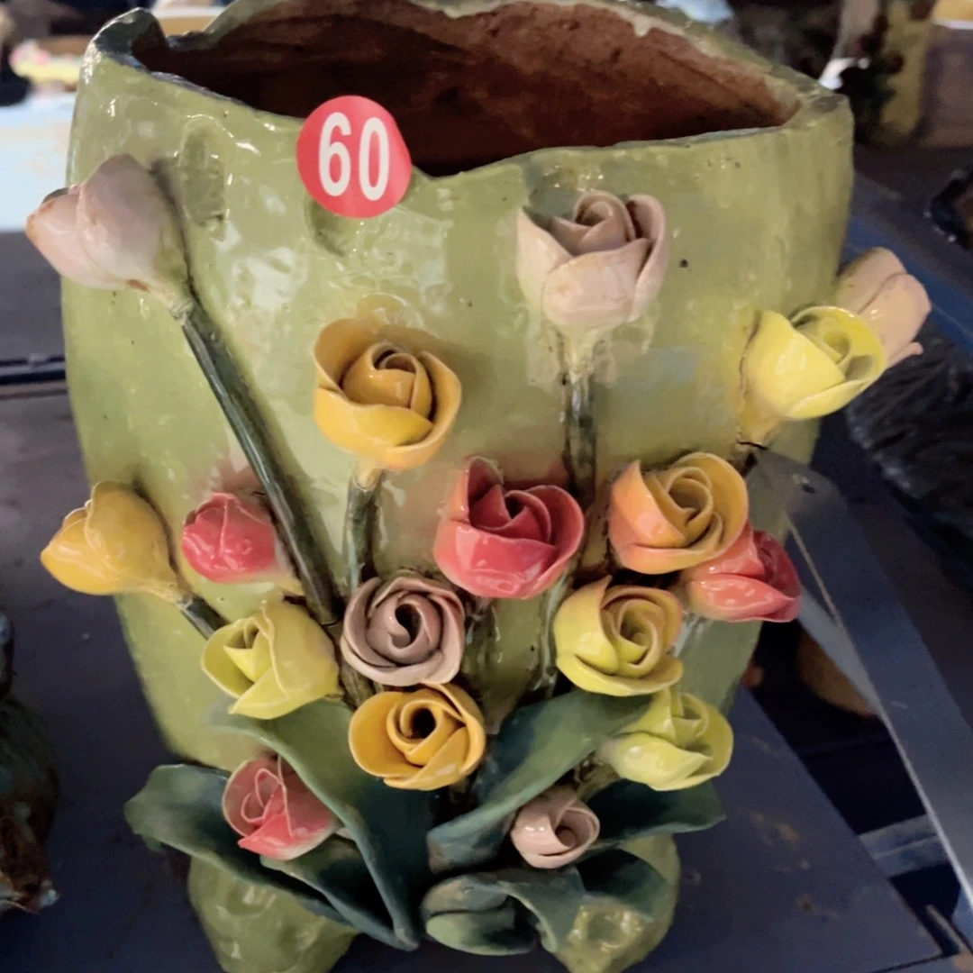 陶瓷微瑕60 号陶然花盆