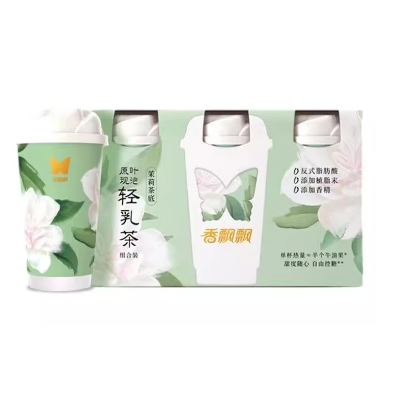 香飘飘原叶茉莉轻乳茶3连杯