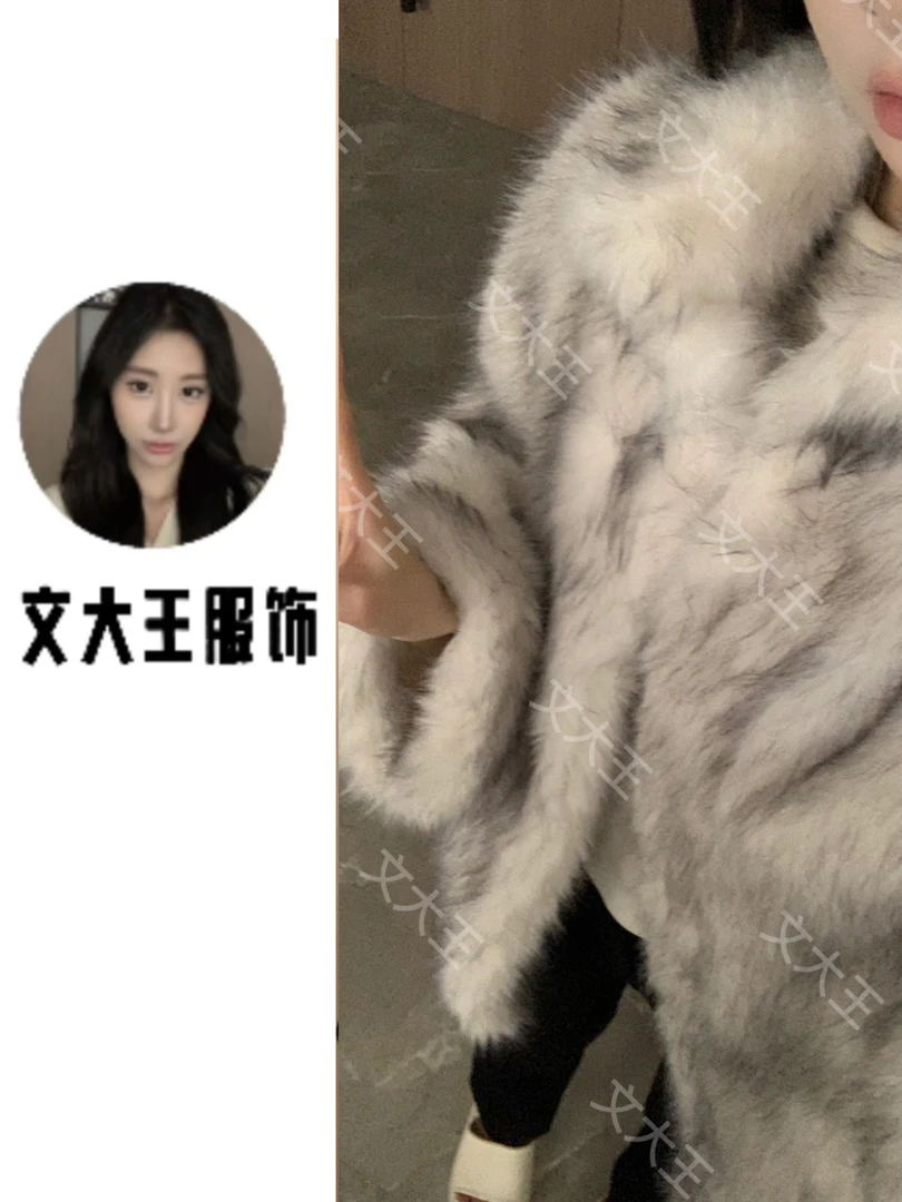 新年战袍！灰狐系列！新款冬季环保毛外套染尖款麂皮毛毛外套