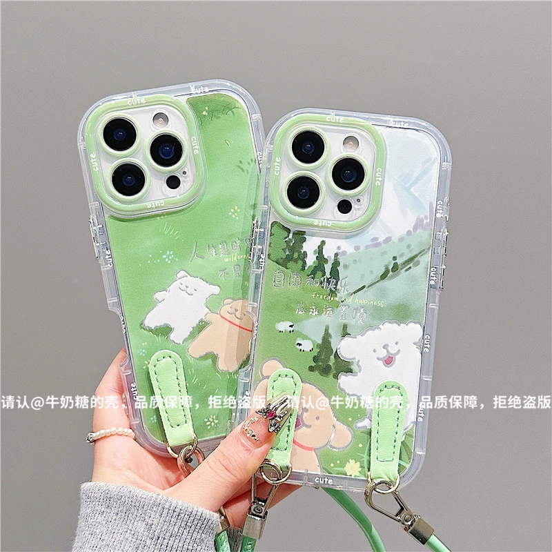 羽纱奶油壳适用苹果17/iPhone/华为荣耀/OPPO/VIVO/小米/手机壳潮