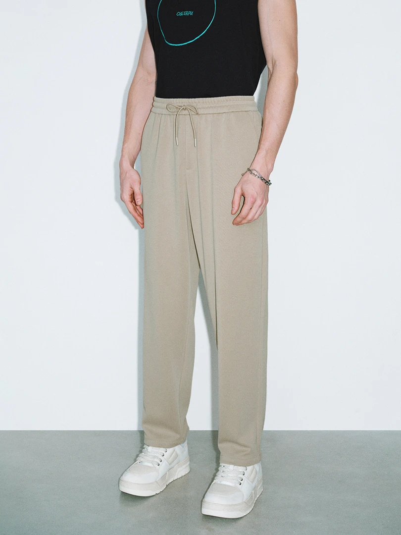 【U】松紧腰抽绳弹力舒适萝卜裤1607-D2-2