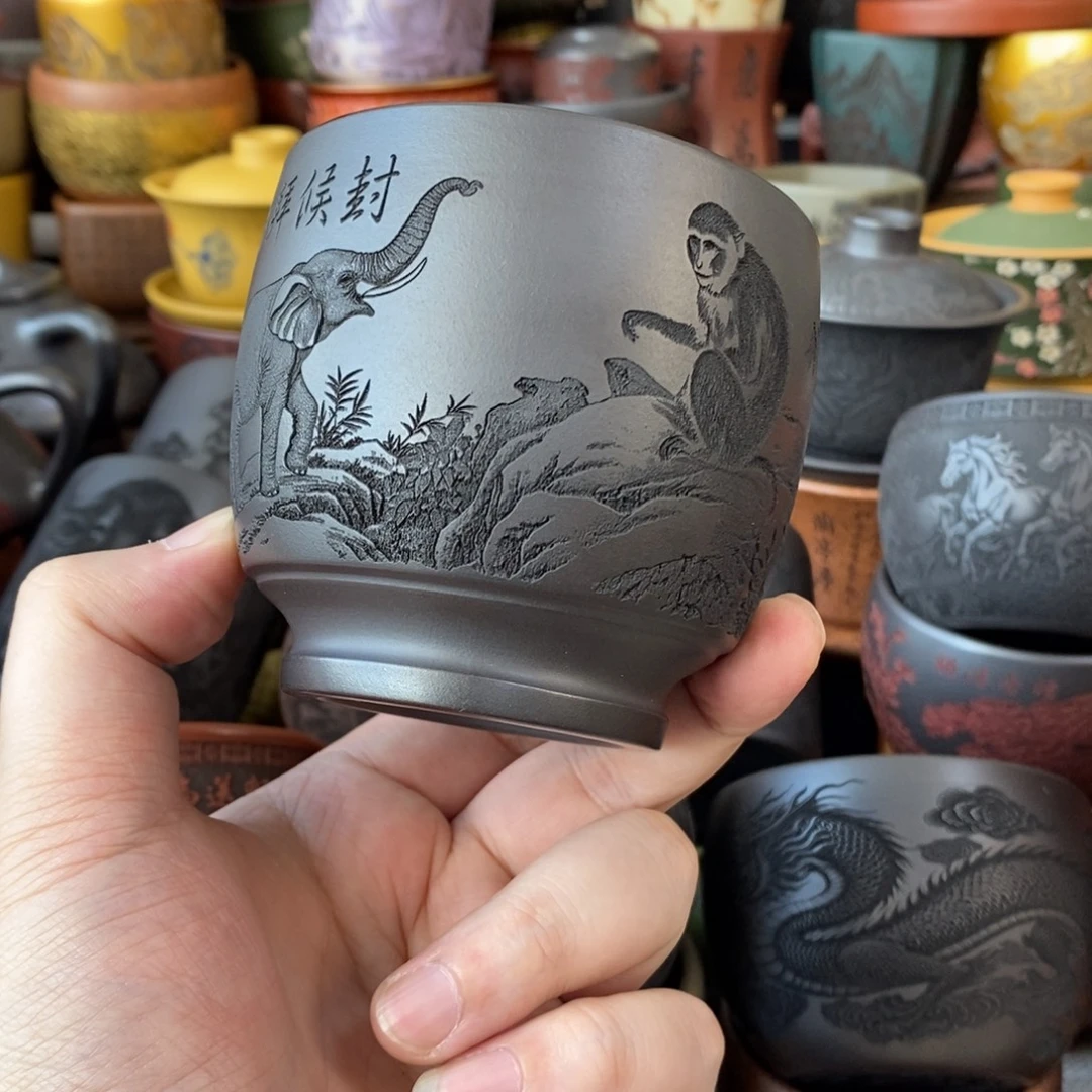 茶杯紫砂宜兴全手工紫砂杯