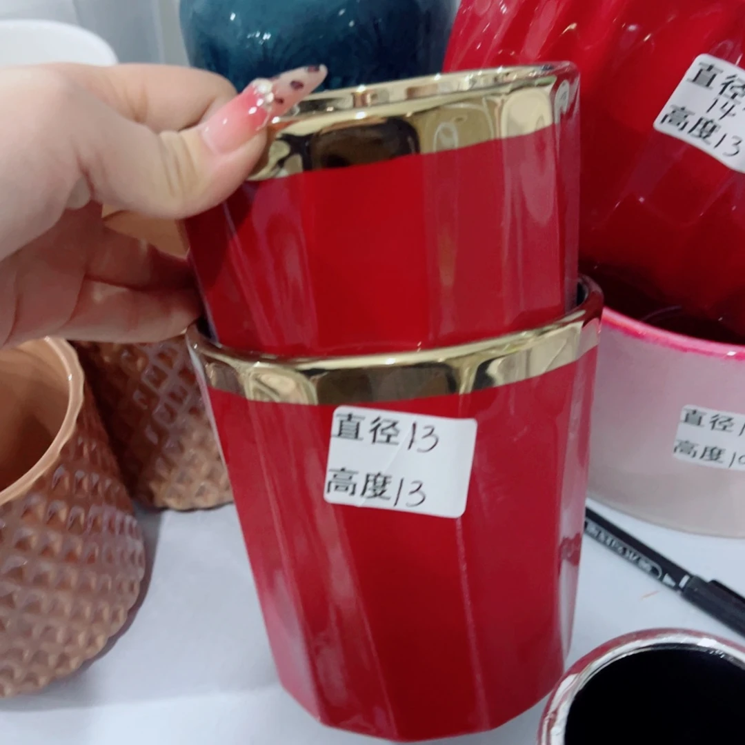 有孔，陶瓷花盆满10米包邮发货