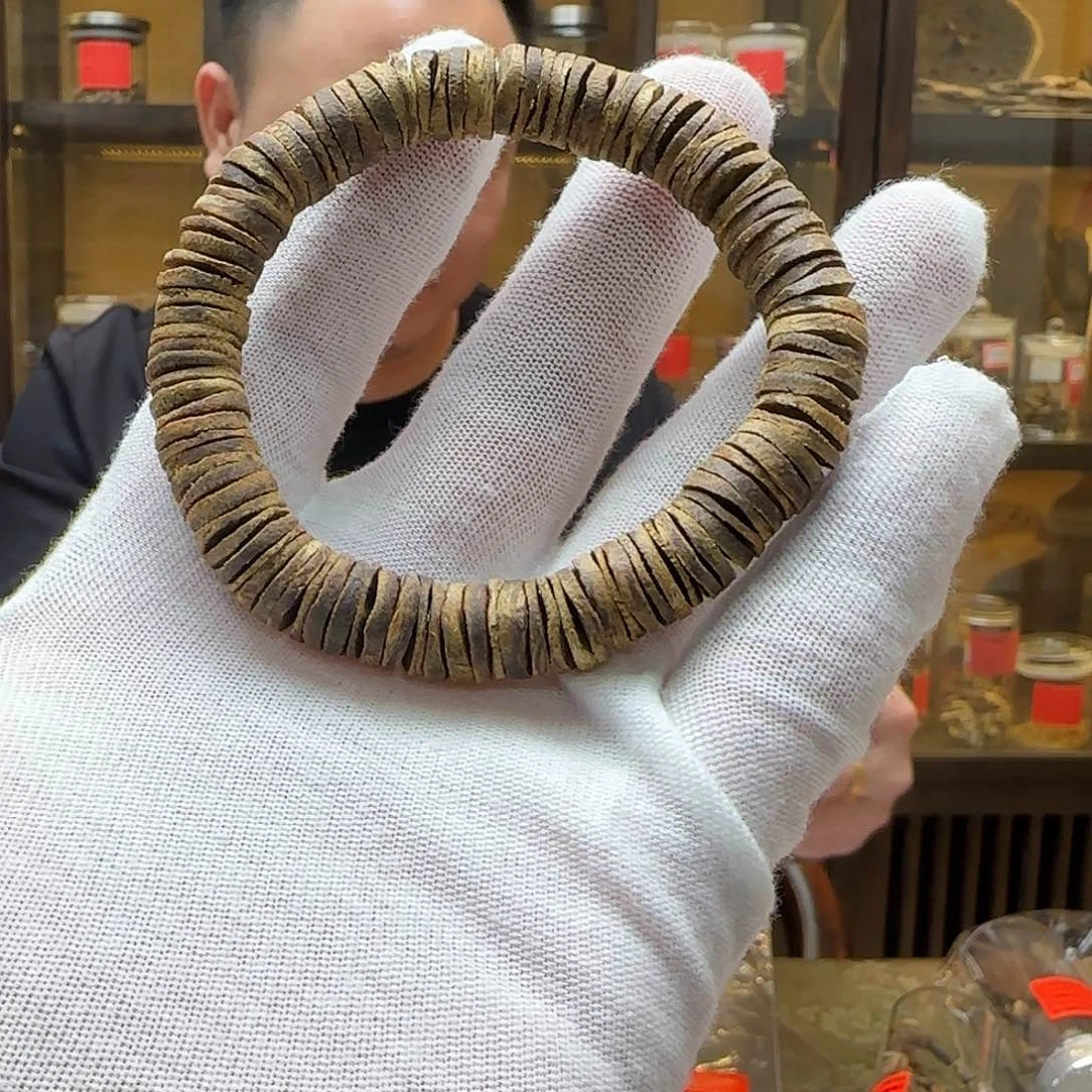 沉香手串国香棋楠老白棋单圈沉水片珠1.0mm15g