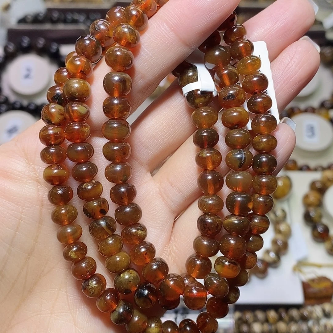琥珀未镶嵌裸石橘蜜7+