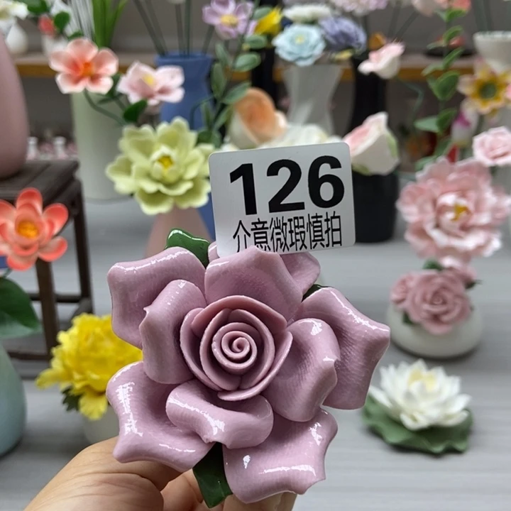 陶瓷手工制作陶瓷花
