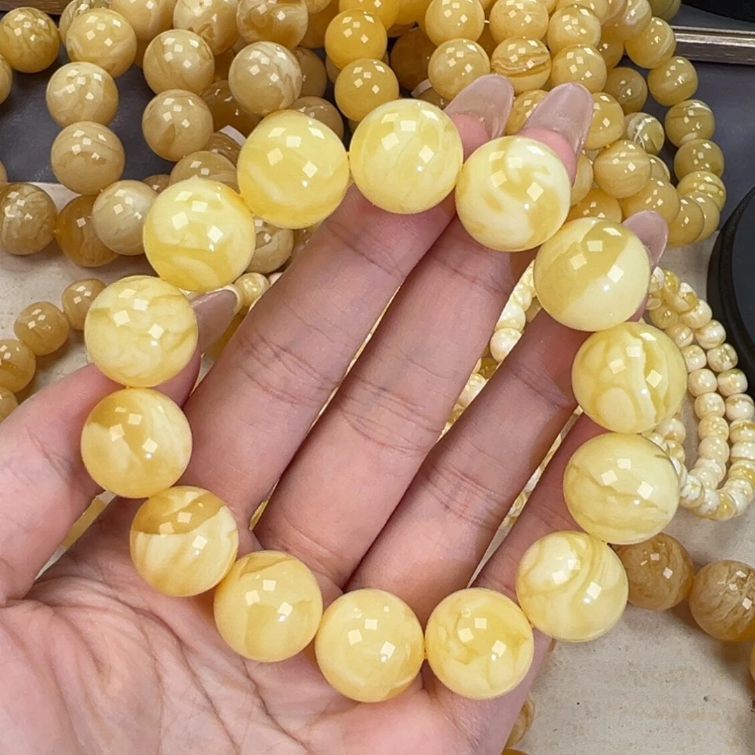 琥珀未镶嵌手链33.3白蜡妖花