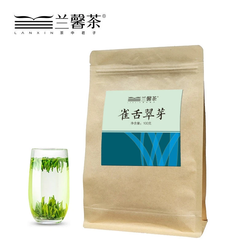 兰馨茶湄潭雀舌翠芽茶明前嫩芽高山绿茶100克/袋简约袋装