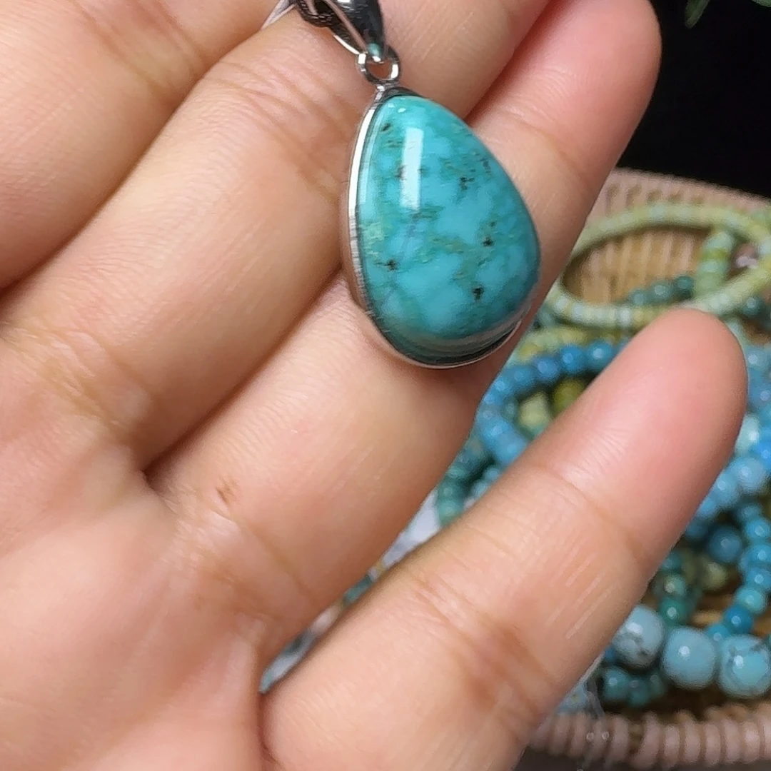 绿松石银S925镶嵌珠宝奇石