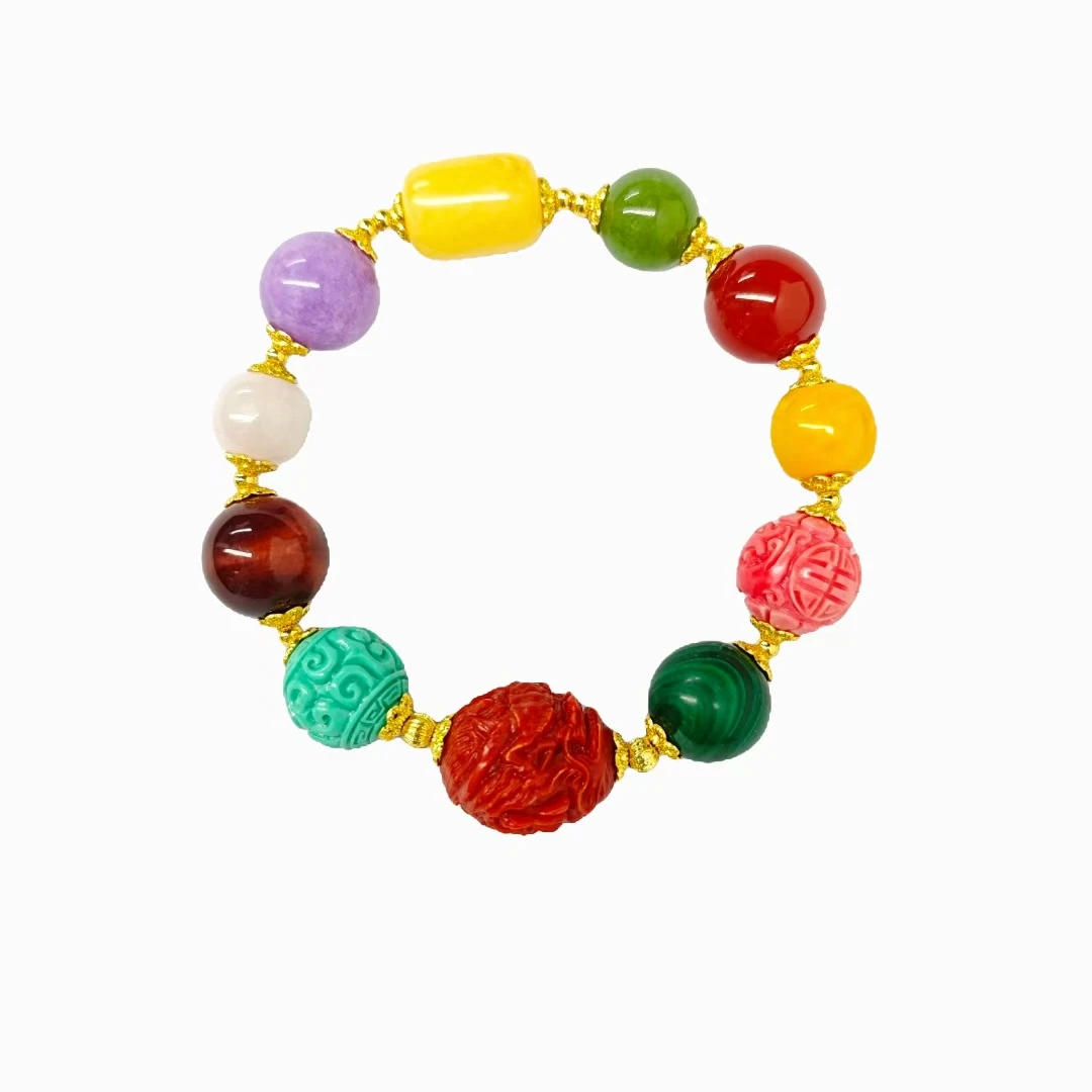 多宝红景天玛瑙手串A28-233赠礼盒(多样性发其一)