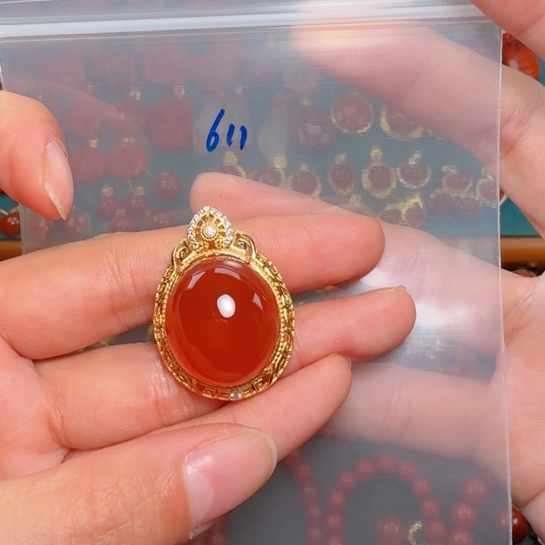 南红玛瑙南红银S925镶嵌