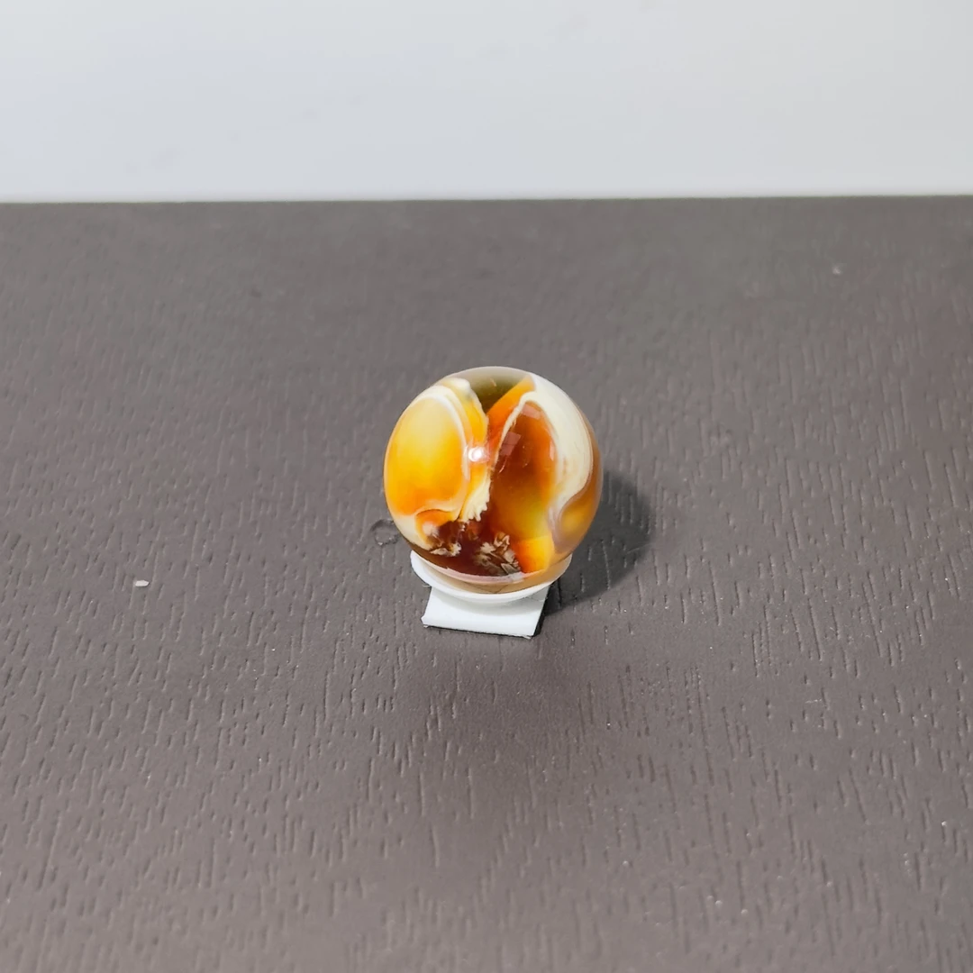 天然琥珀蜜蜡 红瓷白 溶洞 妖花 尺寸13.6mm