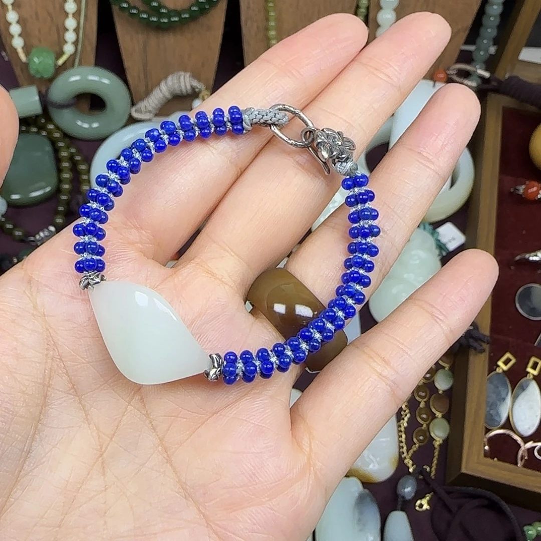 和田玉未镶嵌手链