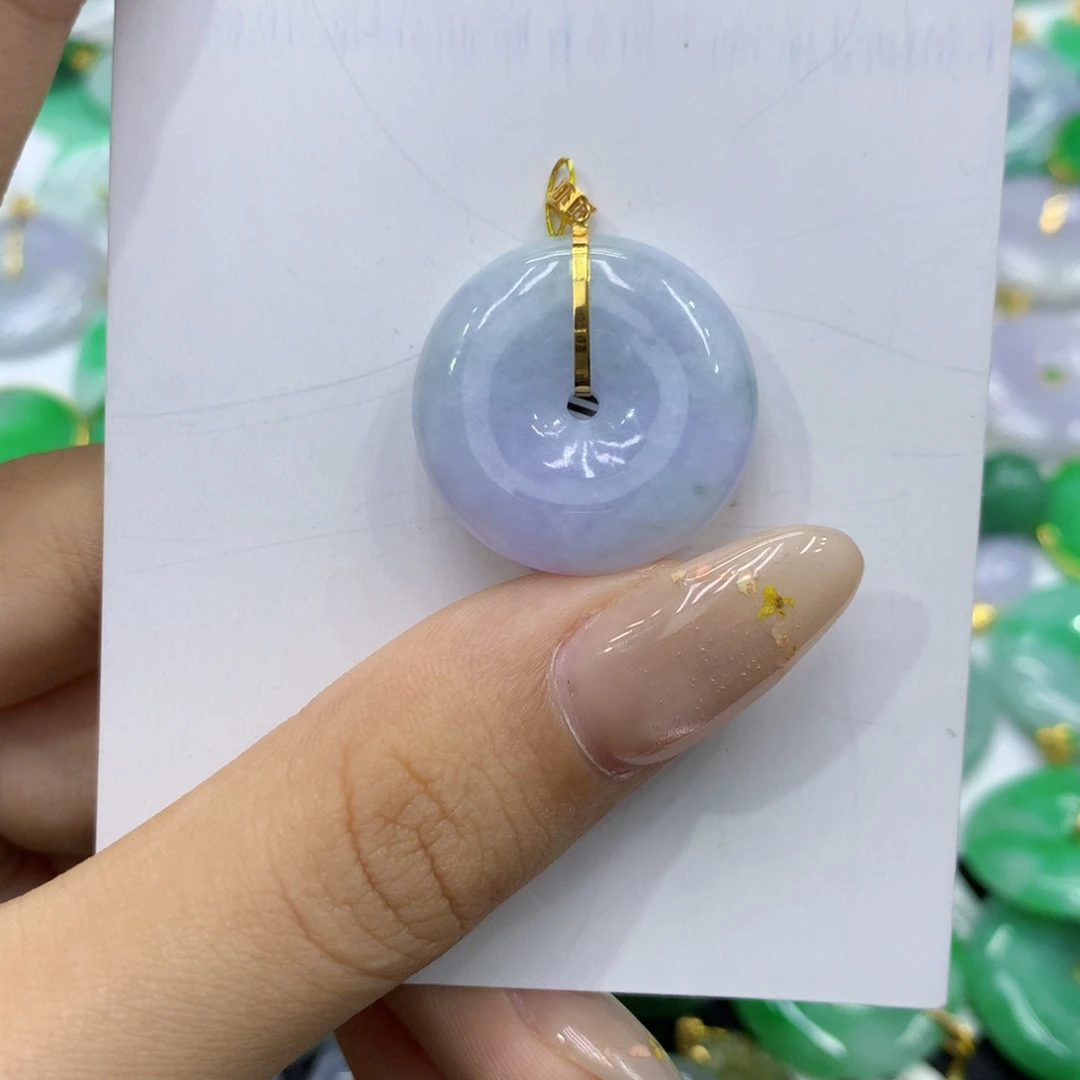 颈饰18K金镶嵌翡翠